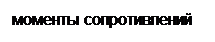Подпись: моменты сопротивлений
