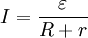 I = {varepsilon over {R+r}}