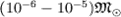 $(10^{-6}-10^{-5}) {mathfrak M}_odot$