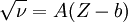 sqrt{
u}=A(Z-b)