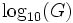 log_{10}(G) !