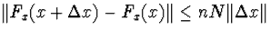 $Vert F_x(x+Delta x)-F_x(x)Vertleq nNVertDelta xVert$