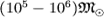 $(10^5-10^6) {mathfrak M}_odot$