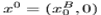 (x^0 = (x^B_0,0))
