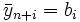 ar{y}_{n+i} = b_i